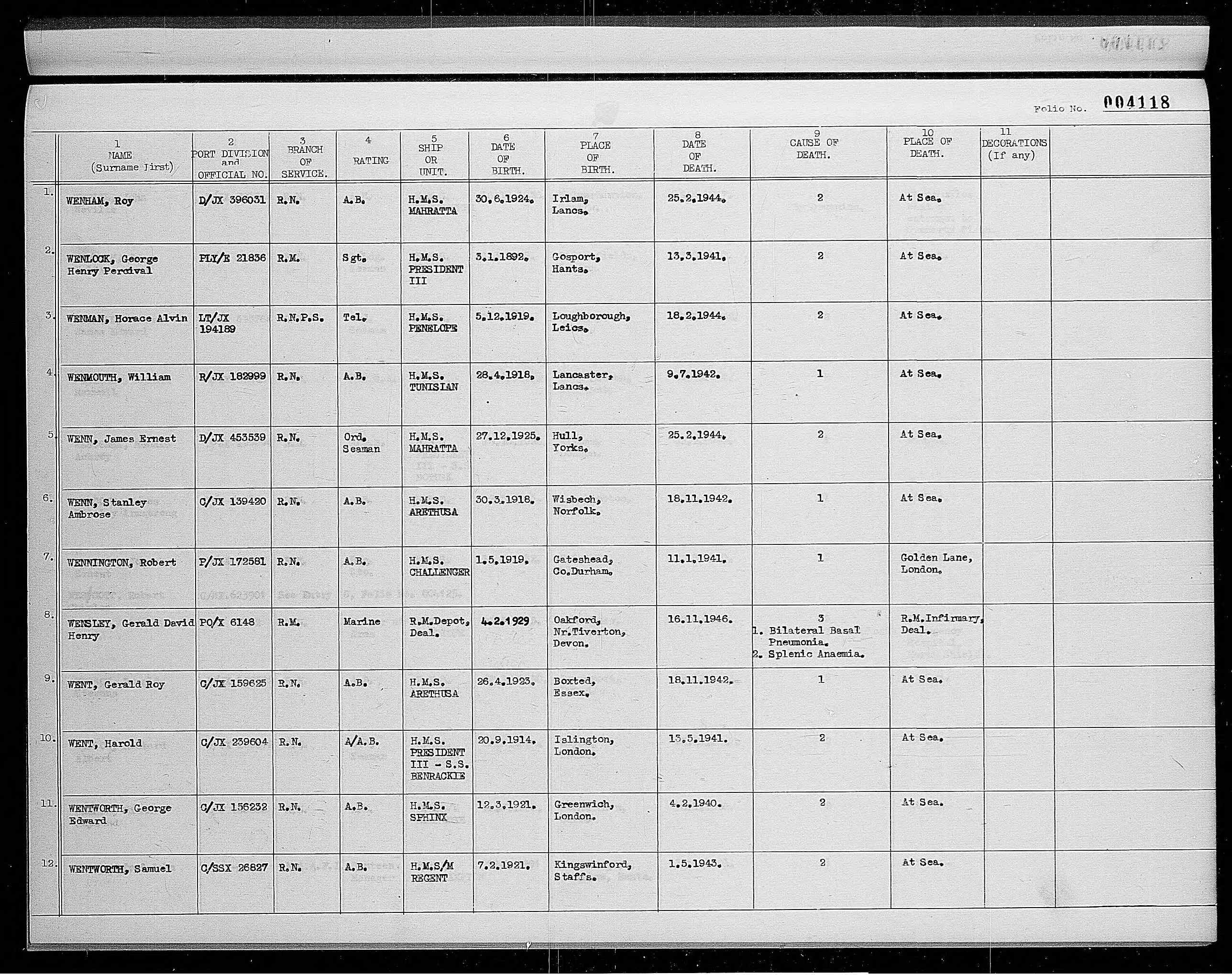 UK, British Army and Navy Birth, Marriage and Death Records, 1730-1960