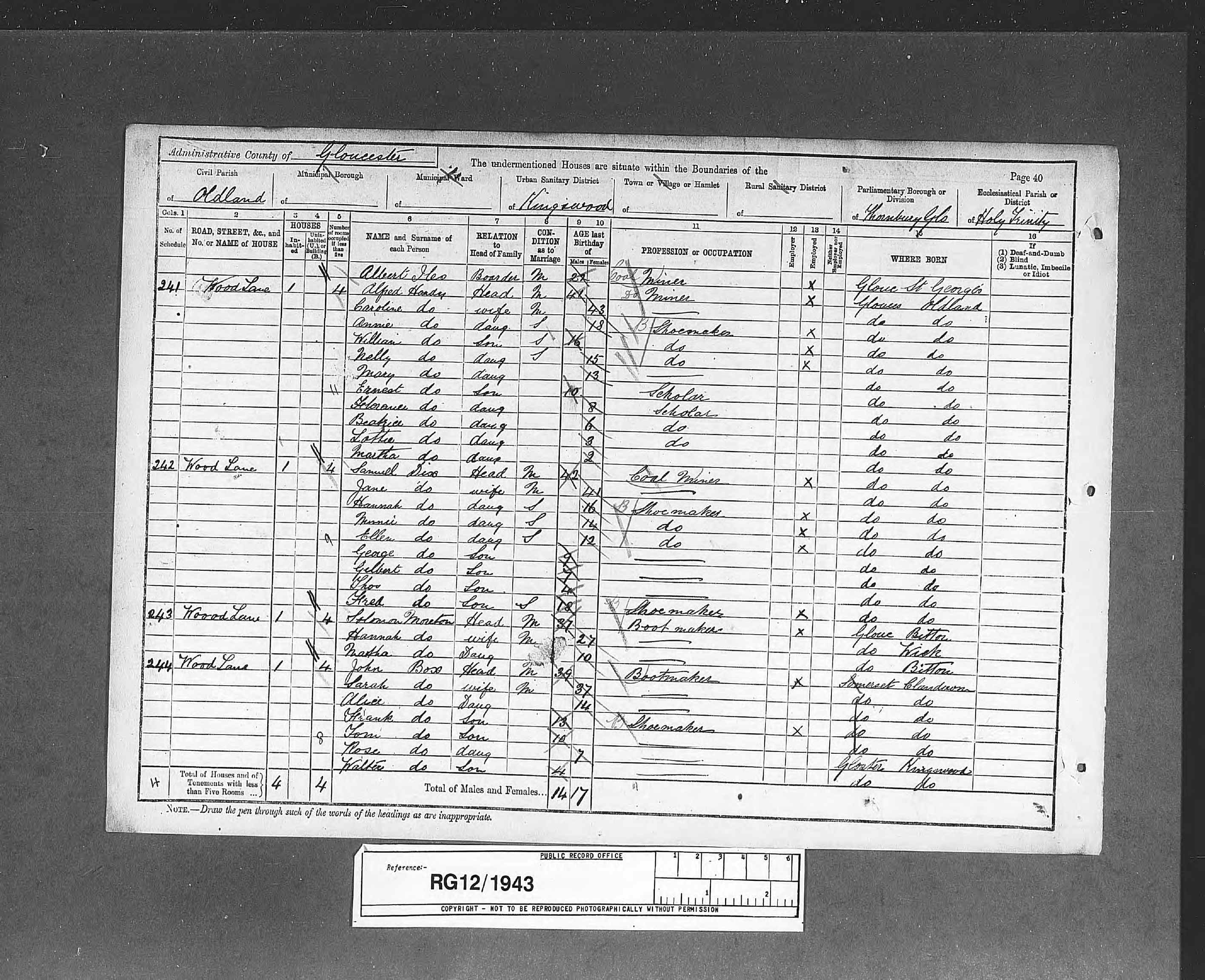 1891 England Census