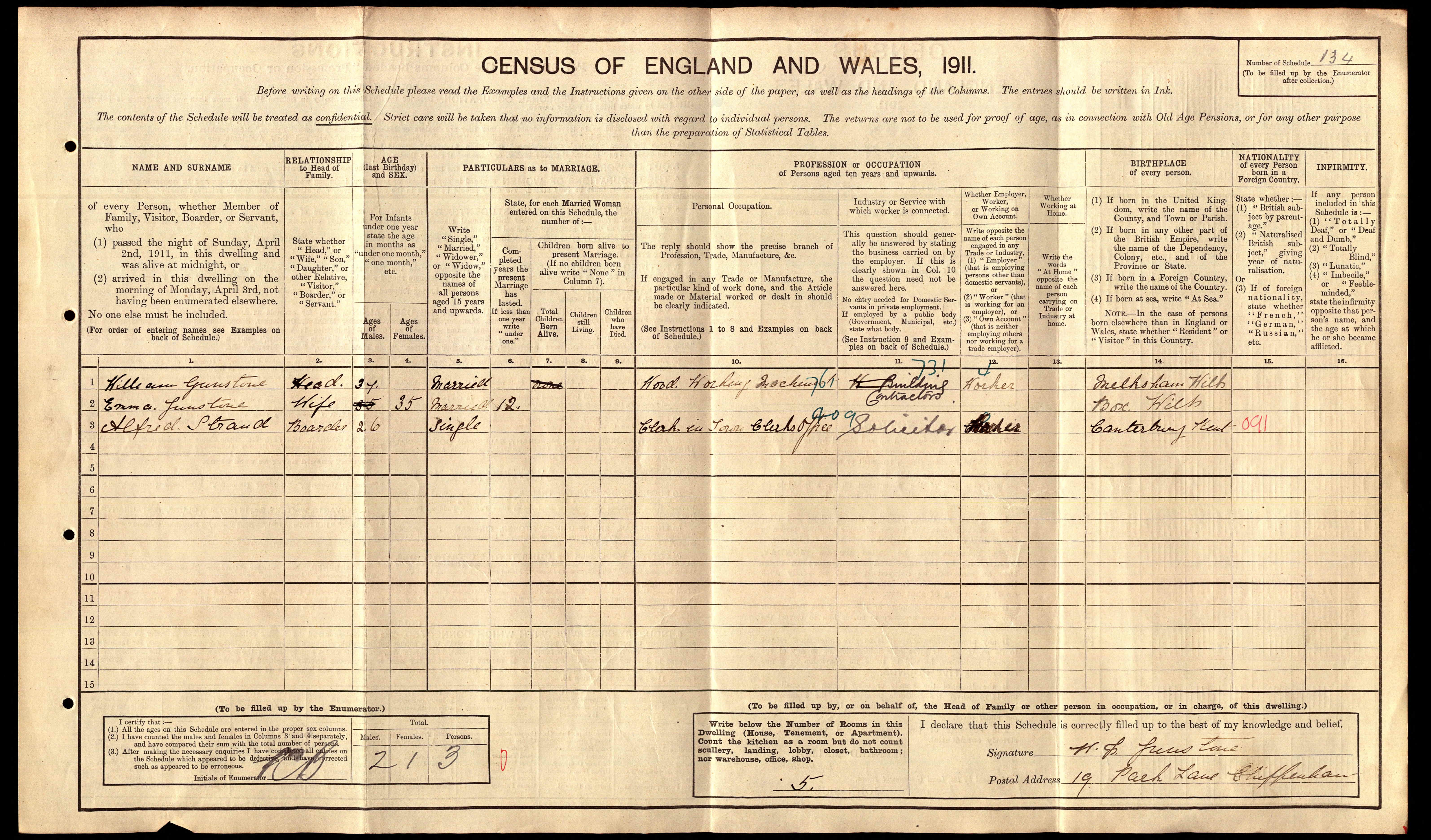 1911 England Census