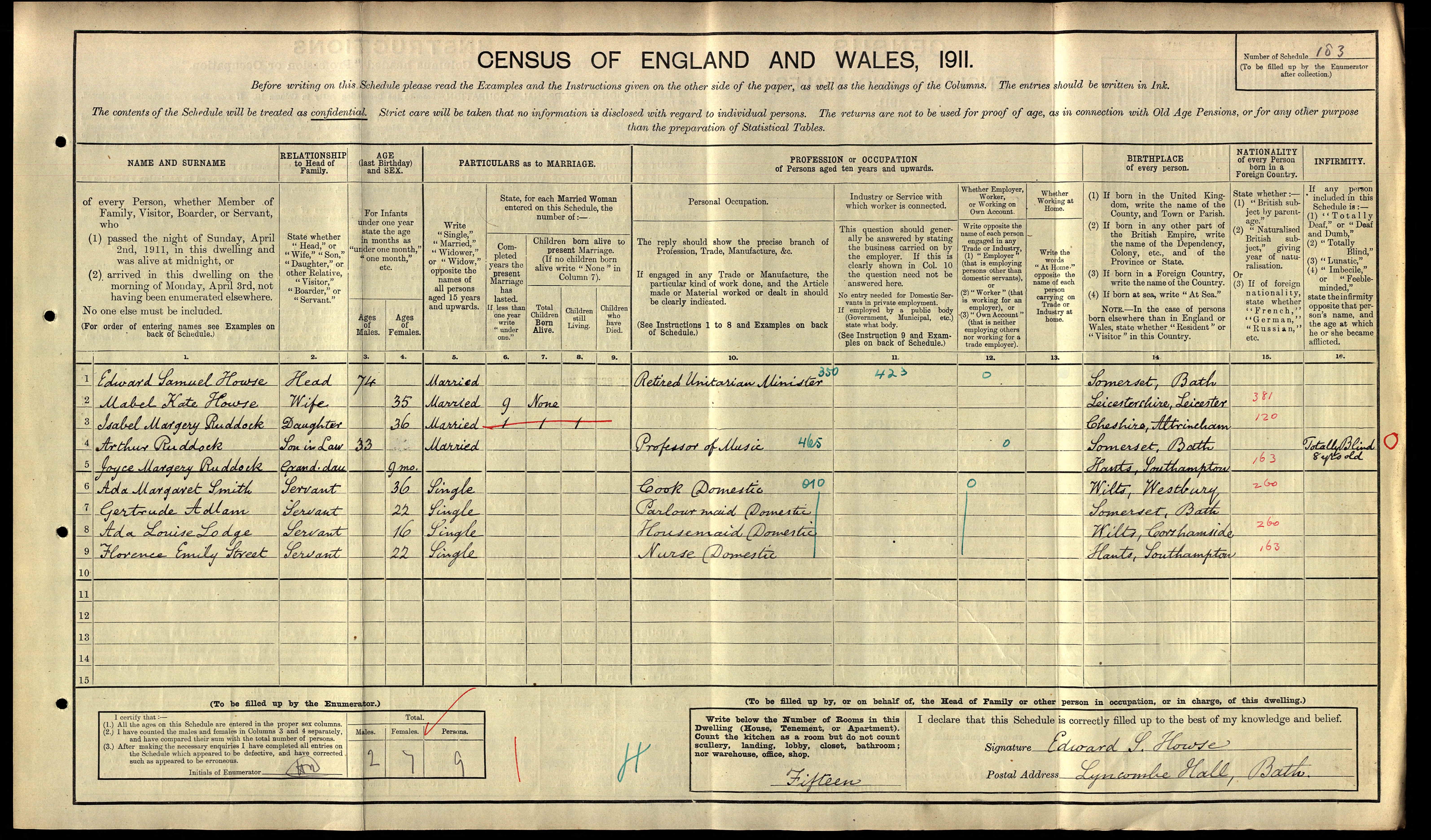 1911 England Census