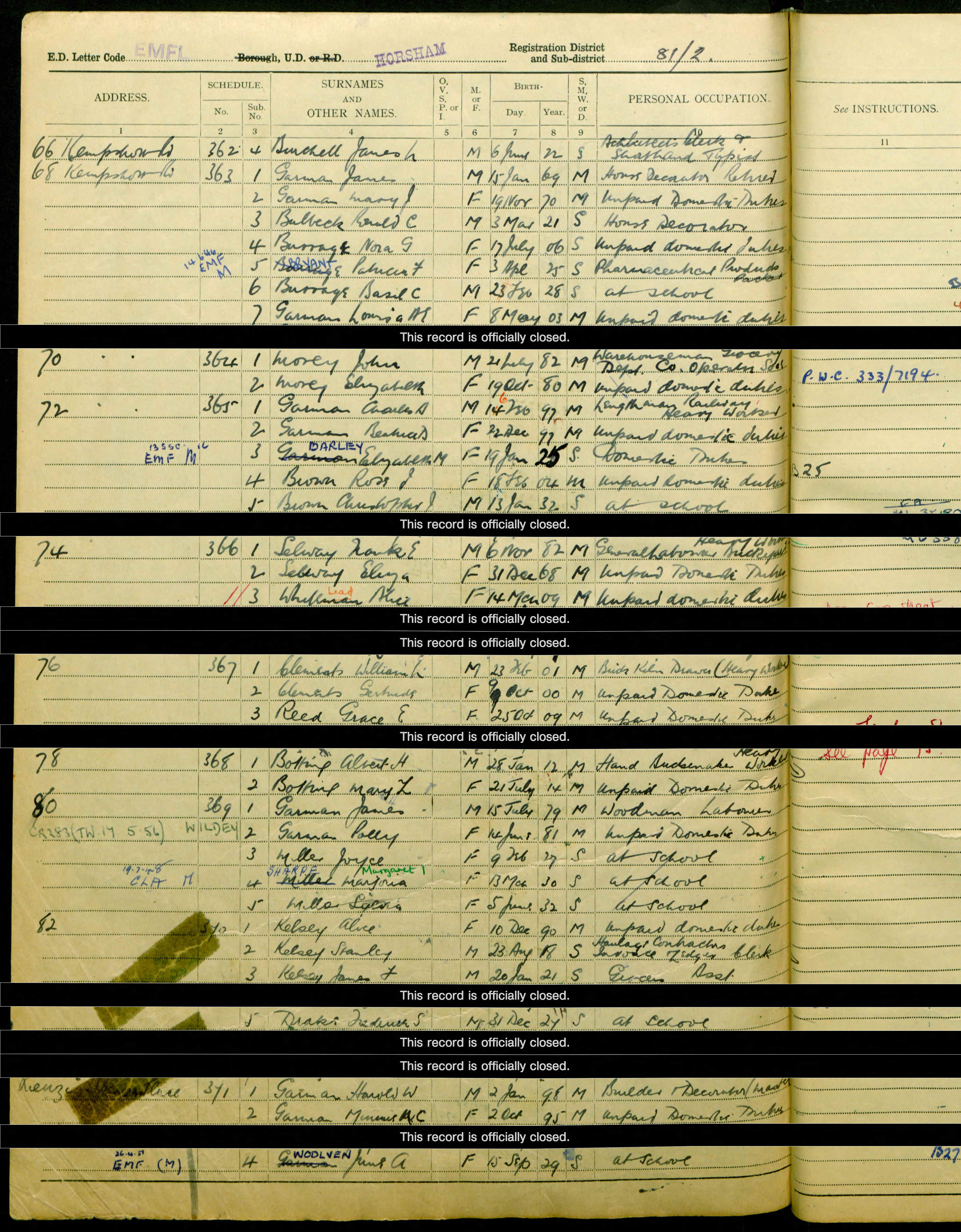 1939 England and Wales Register