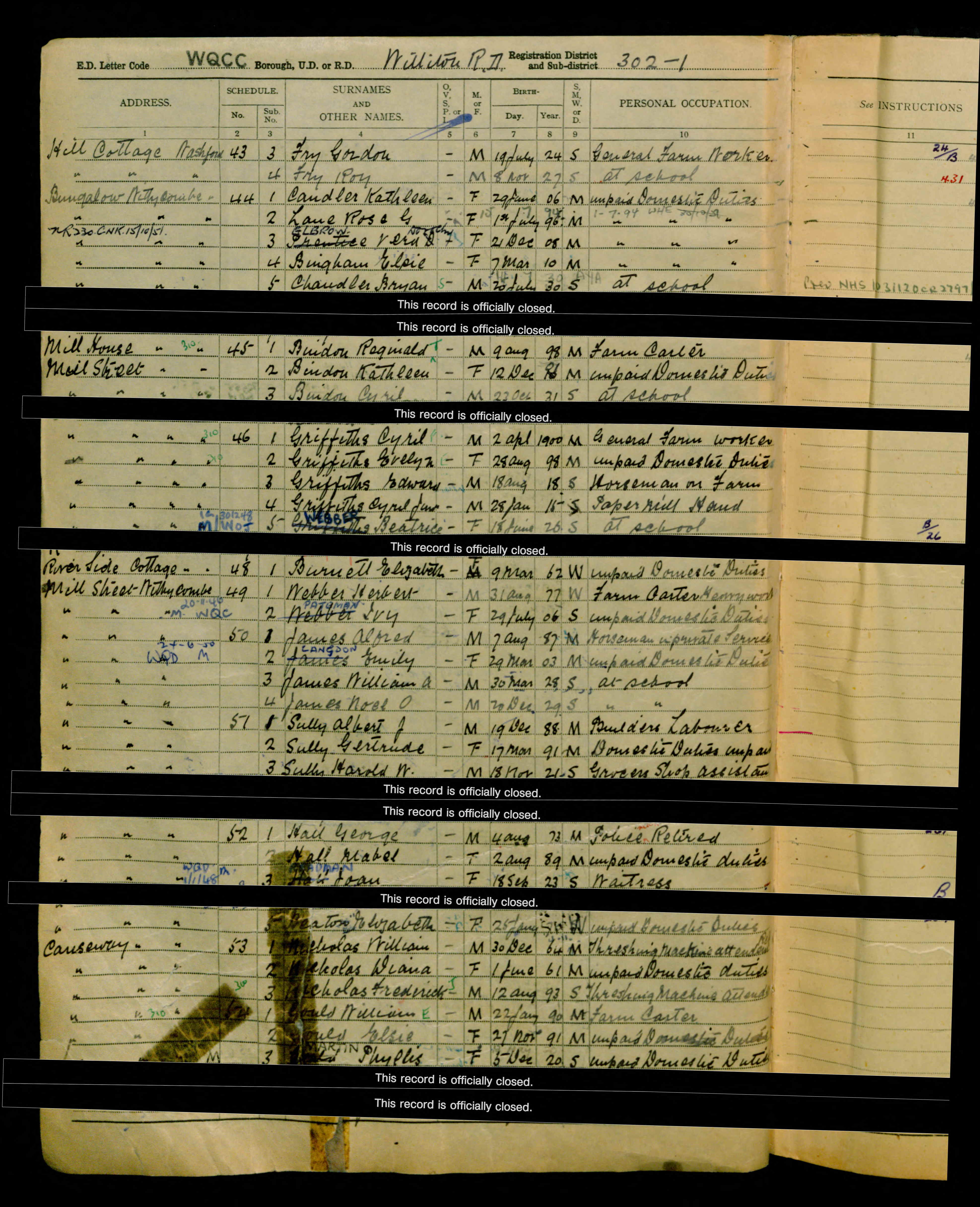 1939 England and Wales Register