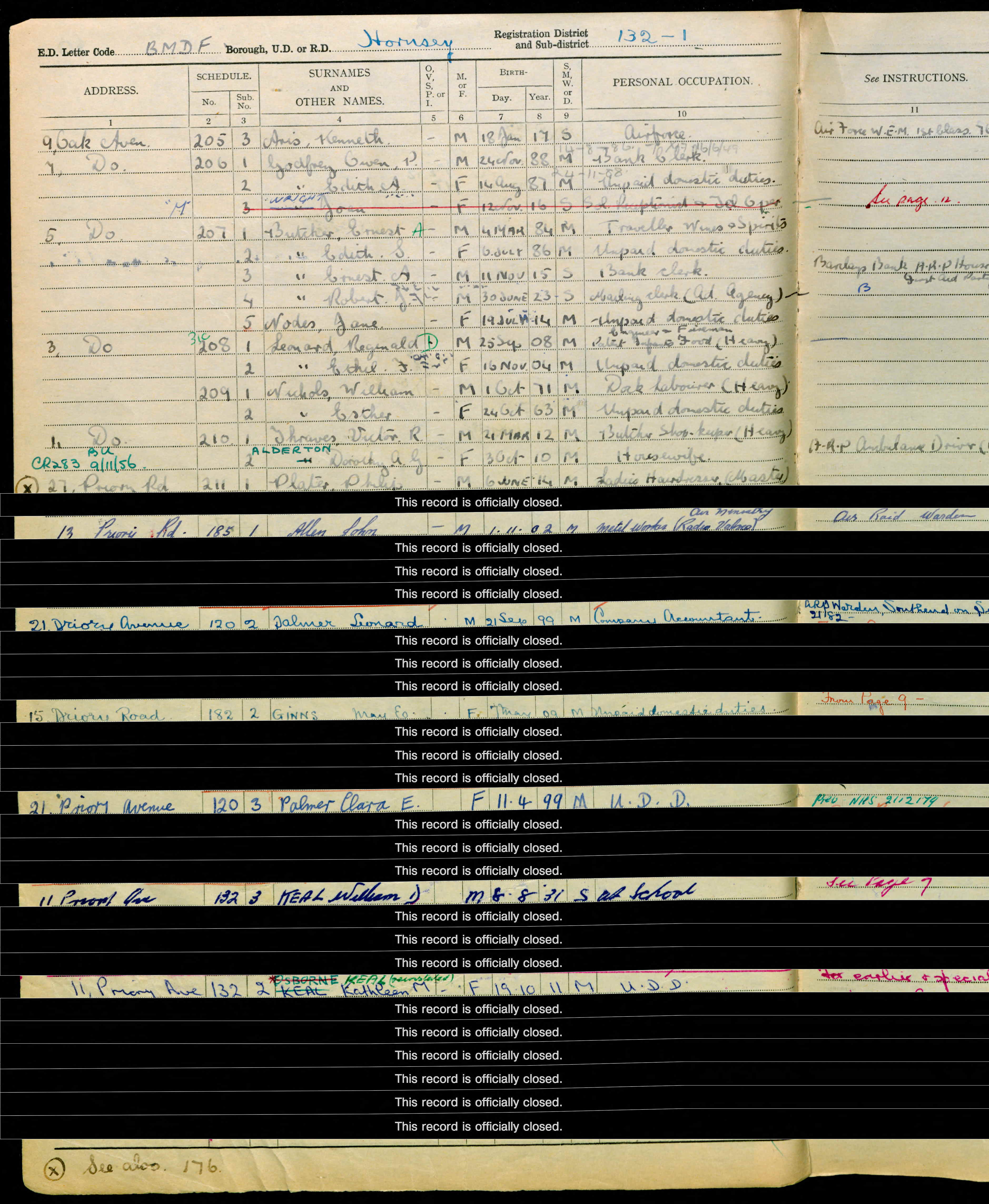 1939 England and Wales Register