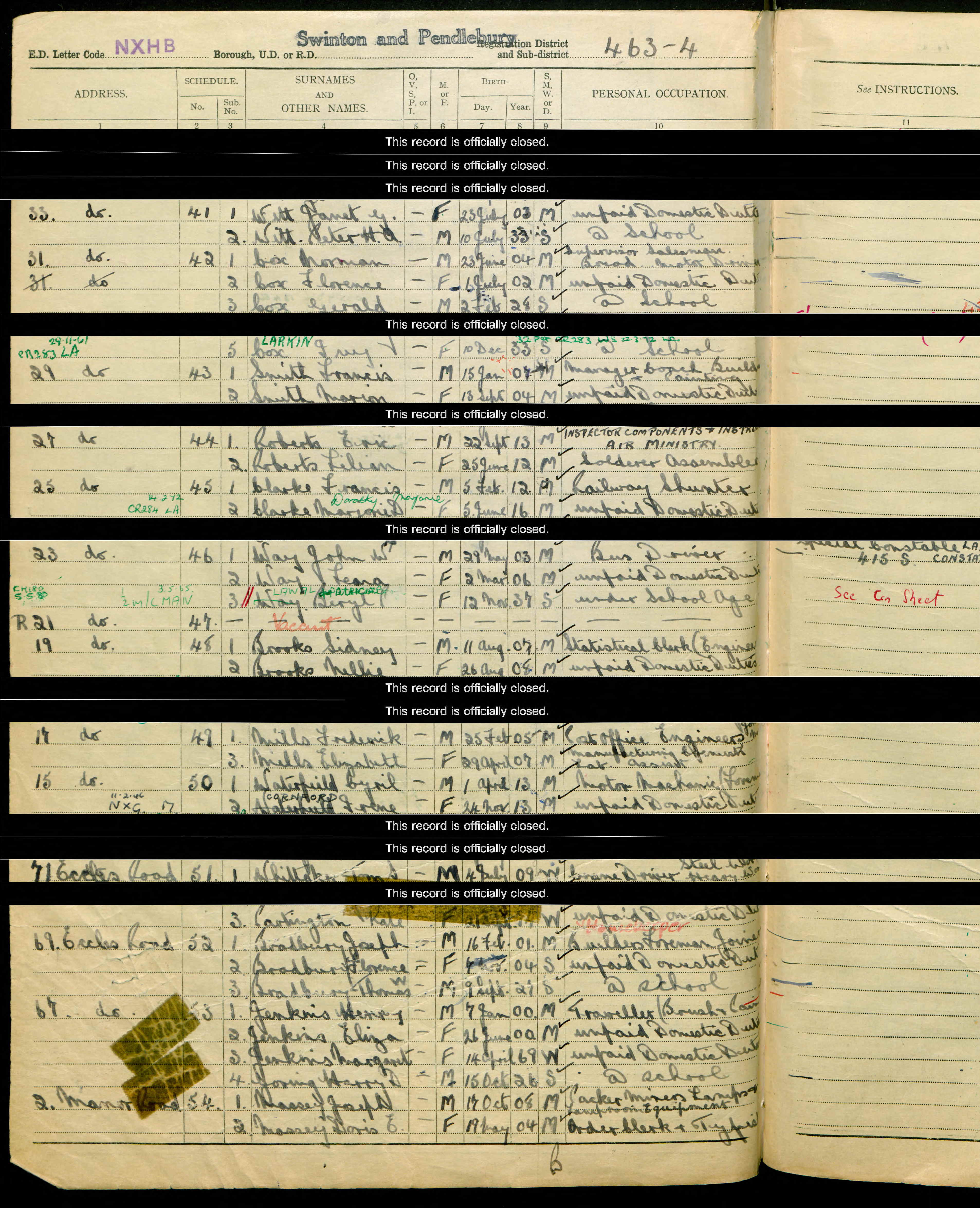 1939 England and Wales Register