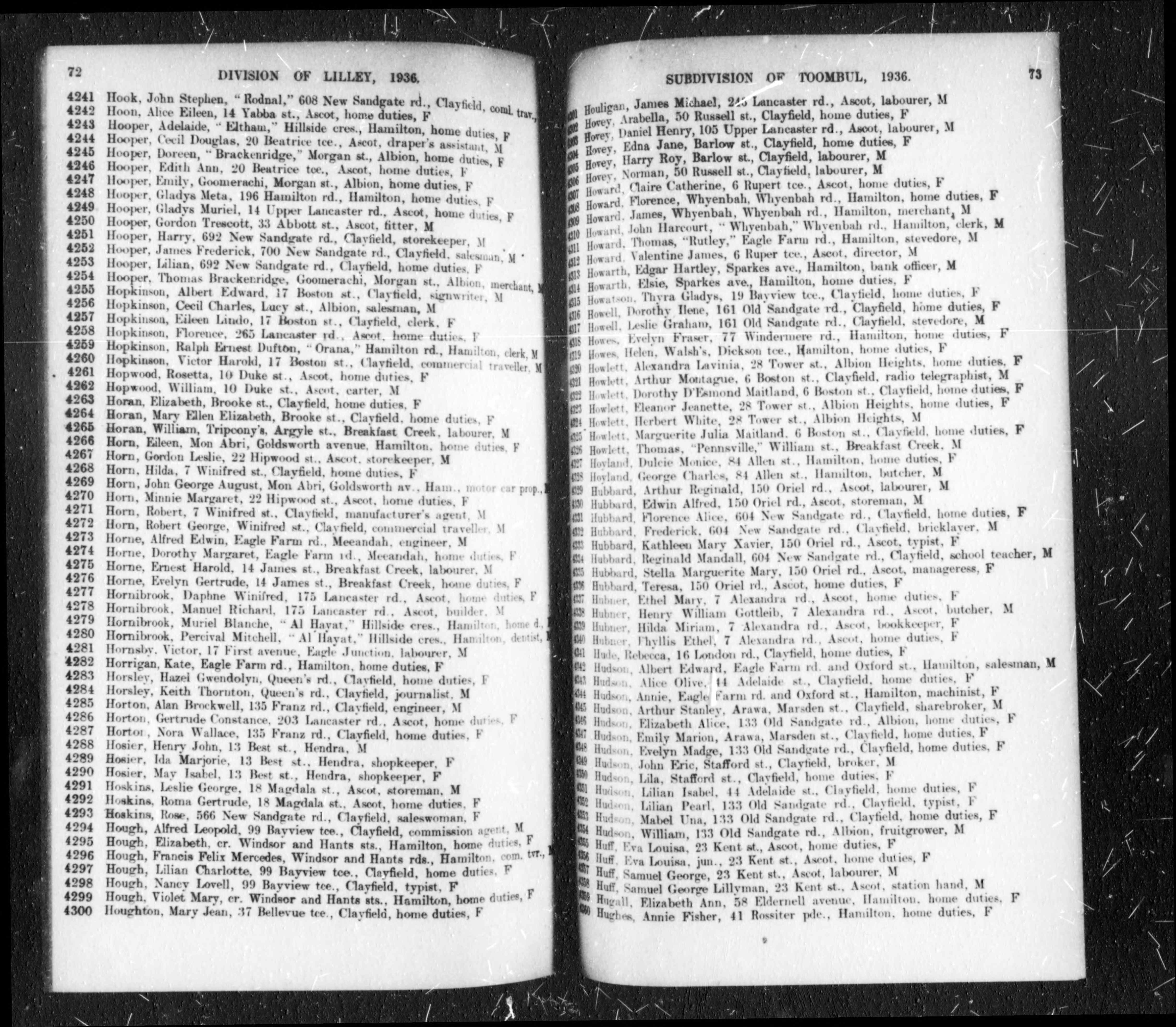 Australia, Electoral Rolls, 1903-1980