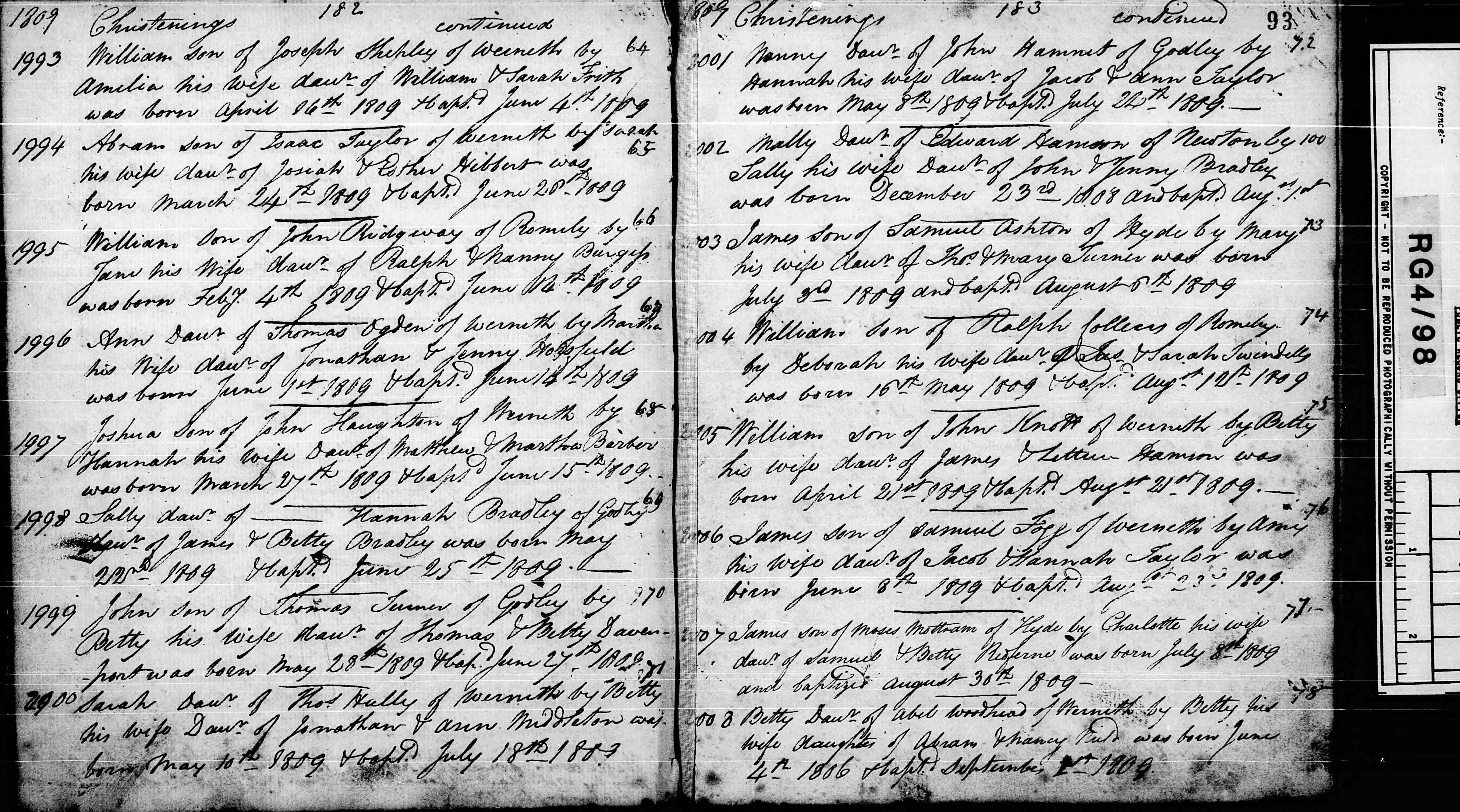 England & Wales, Non-Conformist and Non-Parochial Registers, 1567-1936