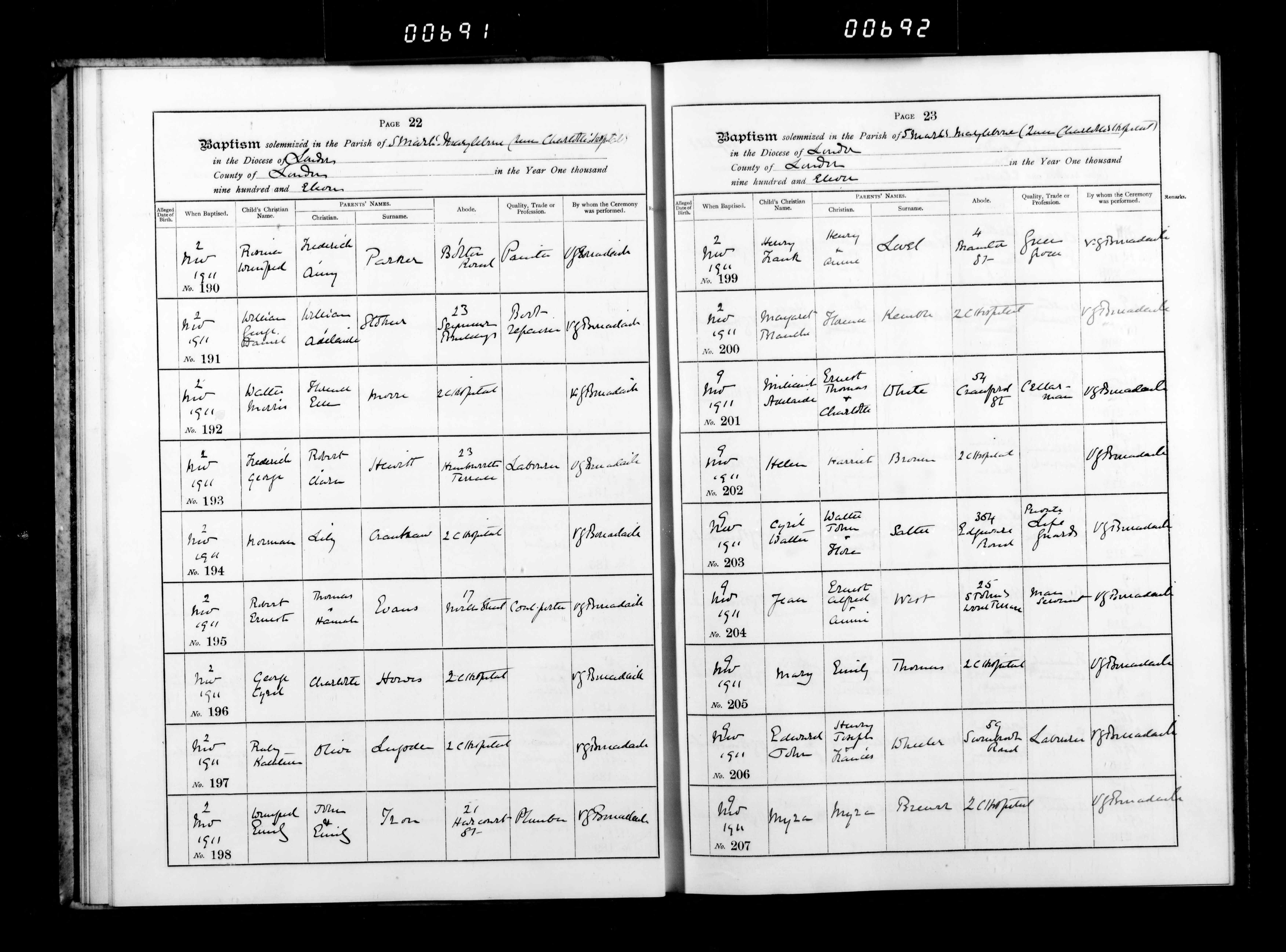London, England, Church of England Births and Baptisms, 1813-1920