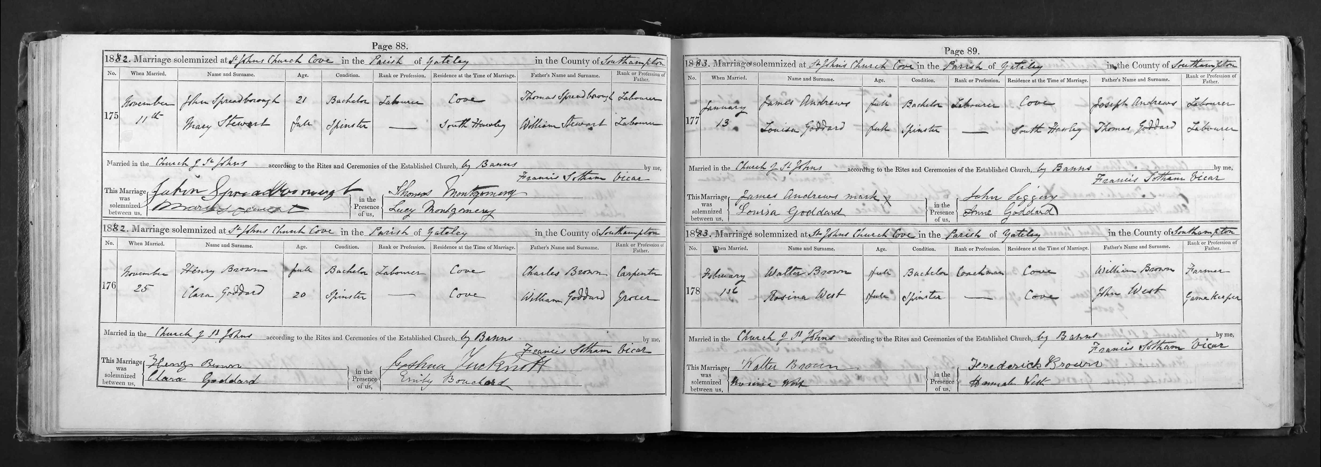 Surrey, England, Church of England Marriages and Banns, 1754-1937