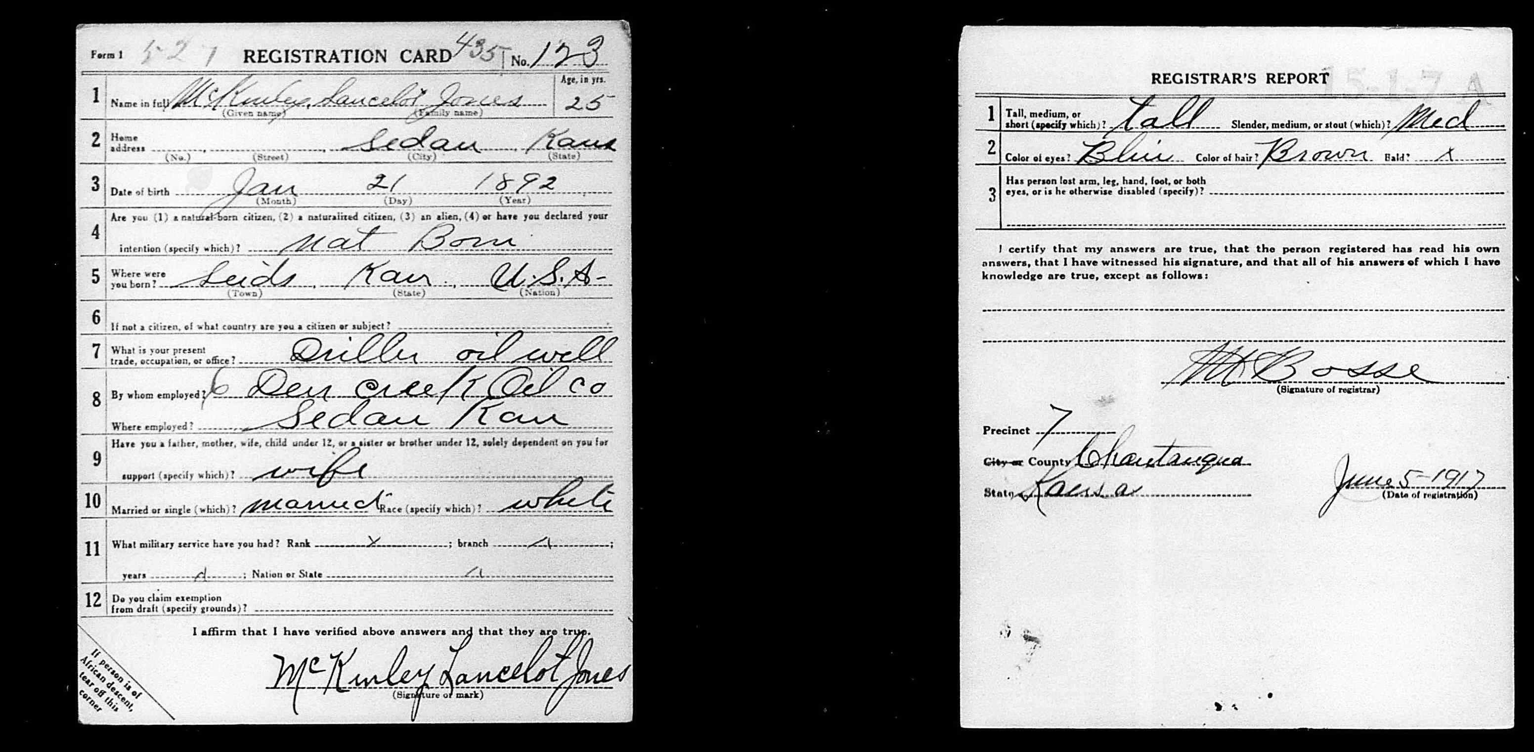 U.S., World War I Draft Registration Cards, 1917-1918
