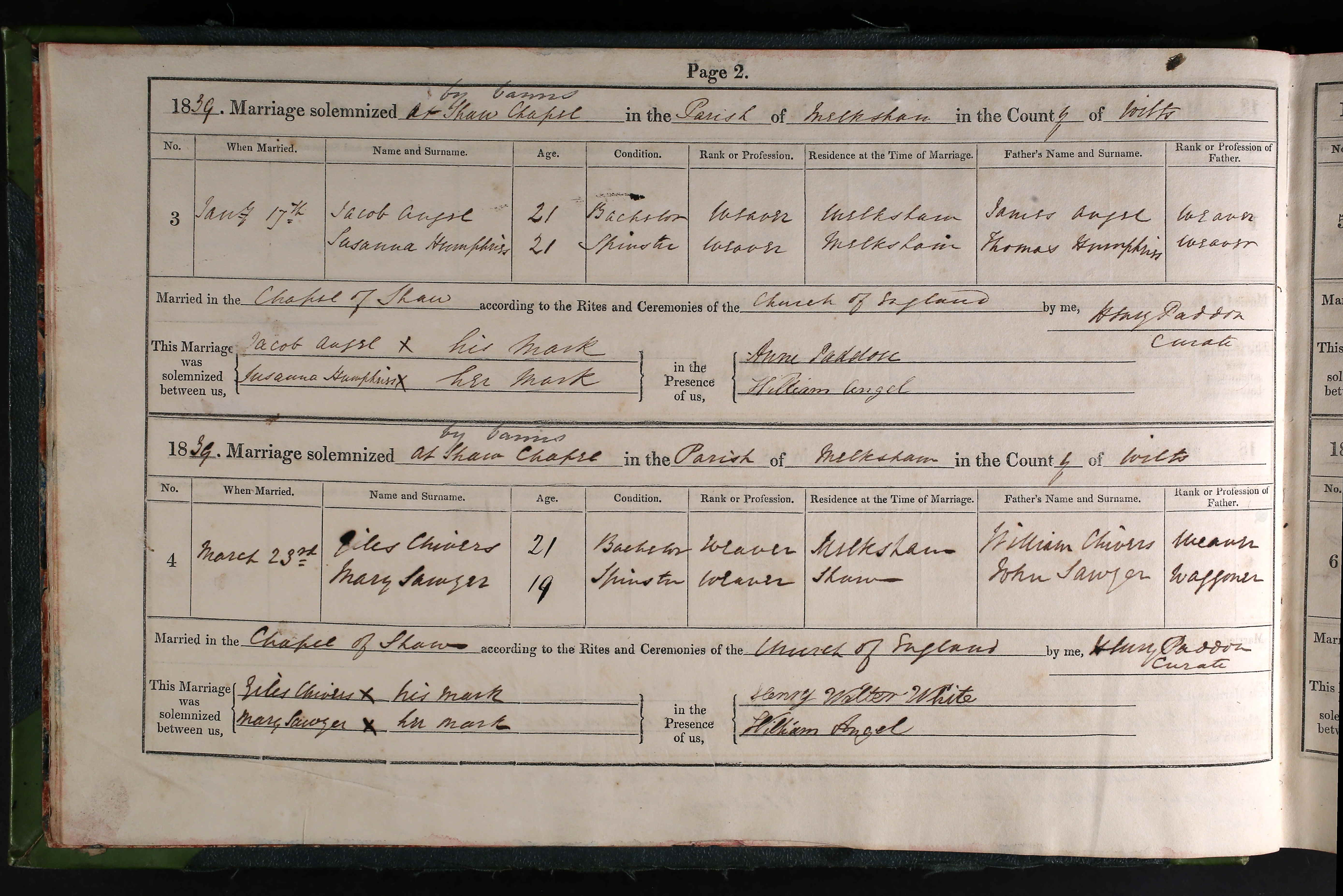 Wiltshire, England, Church of England Marriages and Banns, 1754-1916