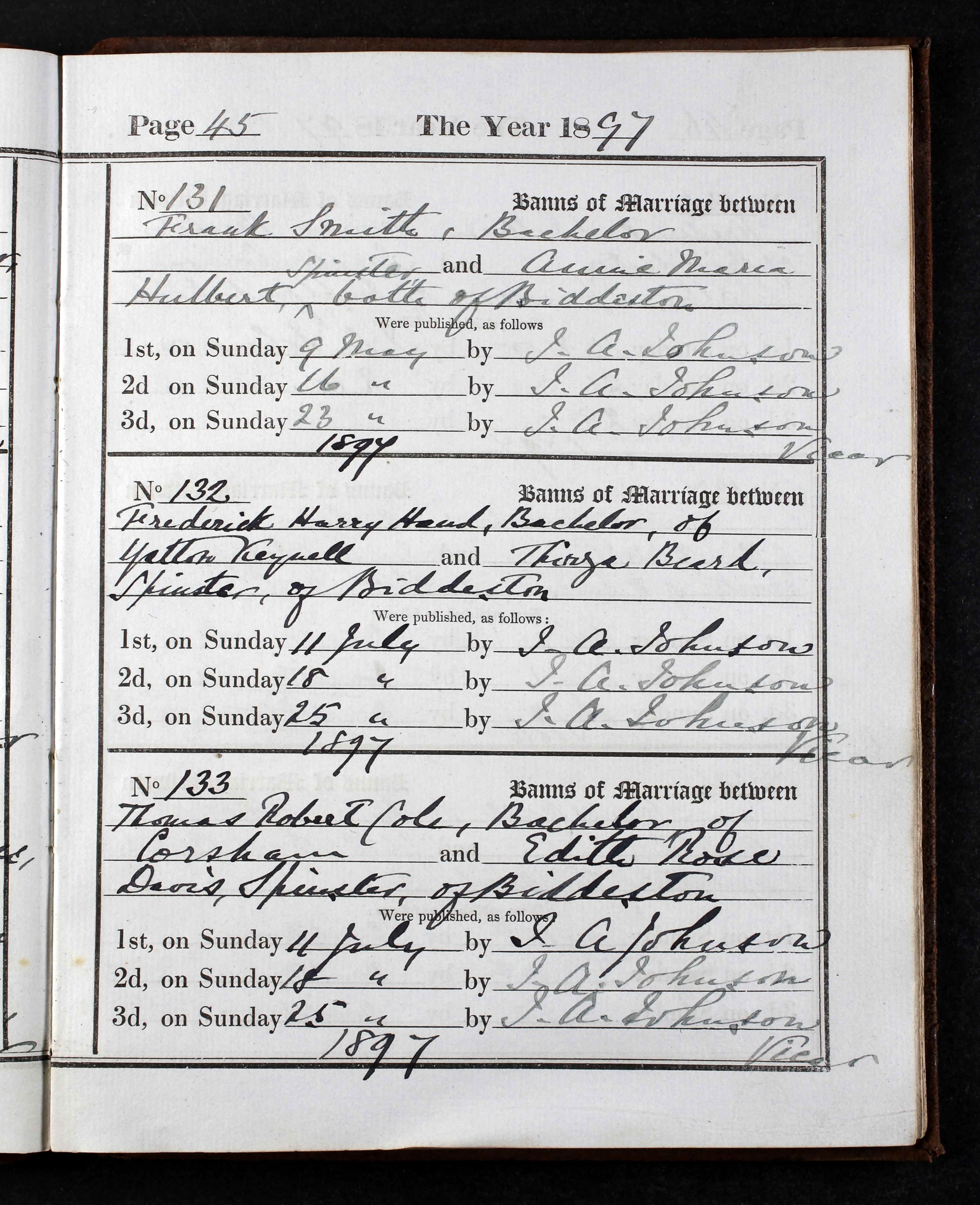 Wiltshire, England, Church of England Marriages and Banns, 1754-1916